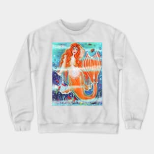 Audrey voluptuous mermaid  by Renee Lavoie Crewneck Sweatshirt